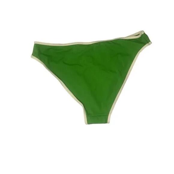 NWT Andie The Bells 90's Medium Rise Bottom Swimsuit Bottom Piping M Green #3308 - Picture 15 of 15